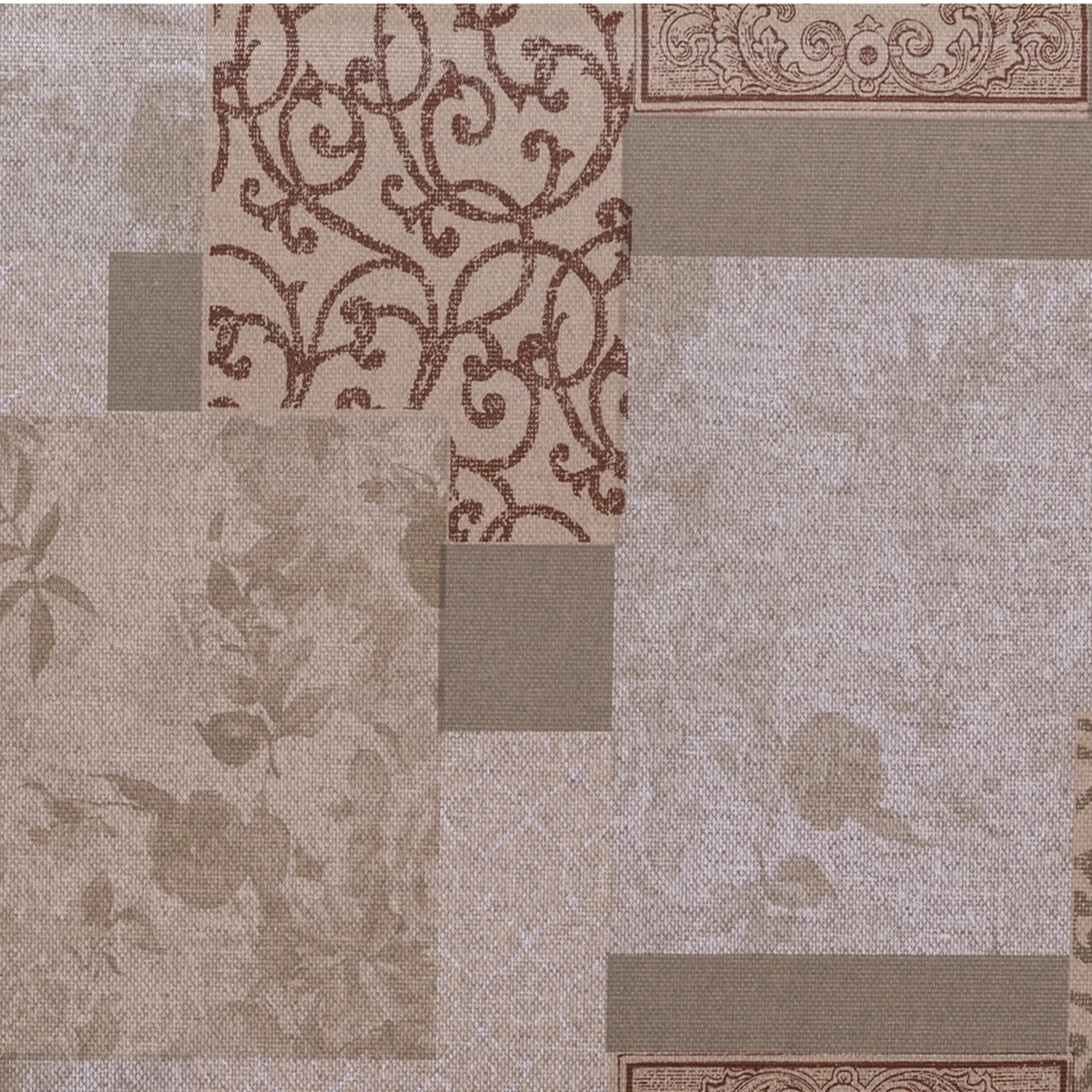 Cerata Stołowa Poliestrowa – Delikatny Ornament – Biało-Beżowy