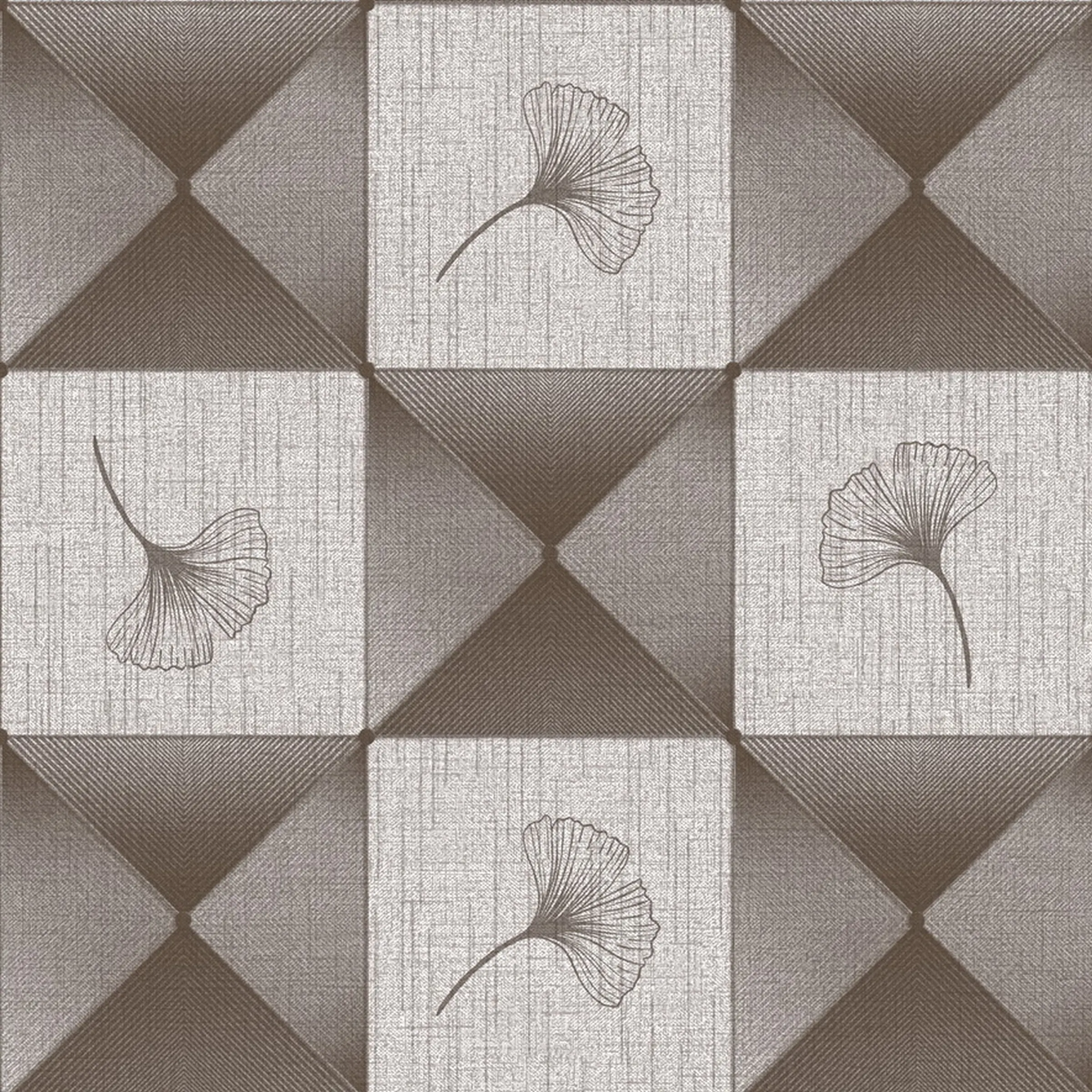 Cerata Stołowa Glitter na Tkaninie Poliestrowej – Wzór Piór – Beżowo-Brązowy