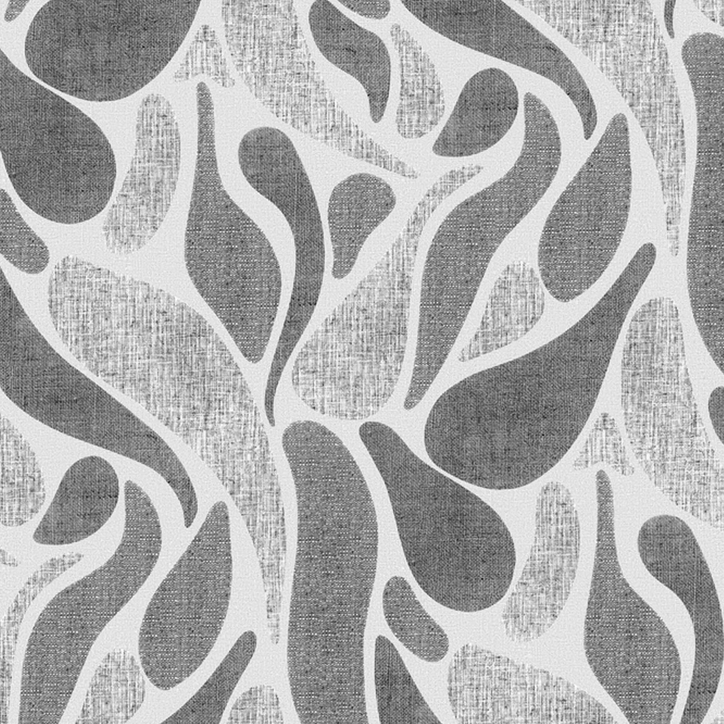 Cerata Stołowa PVC na Włókninie – Abstrakcyjny Wzór Falisty – Szaro-Biały