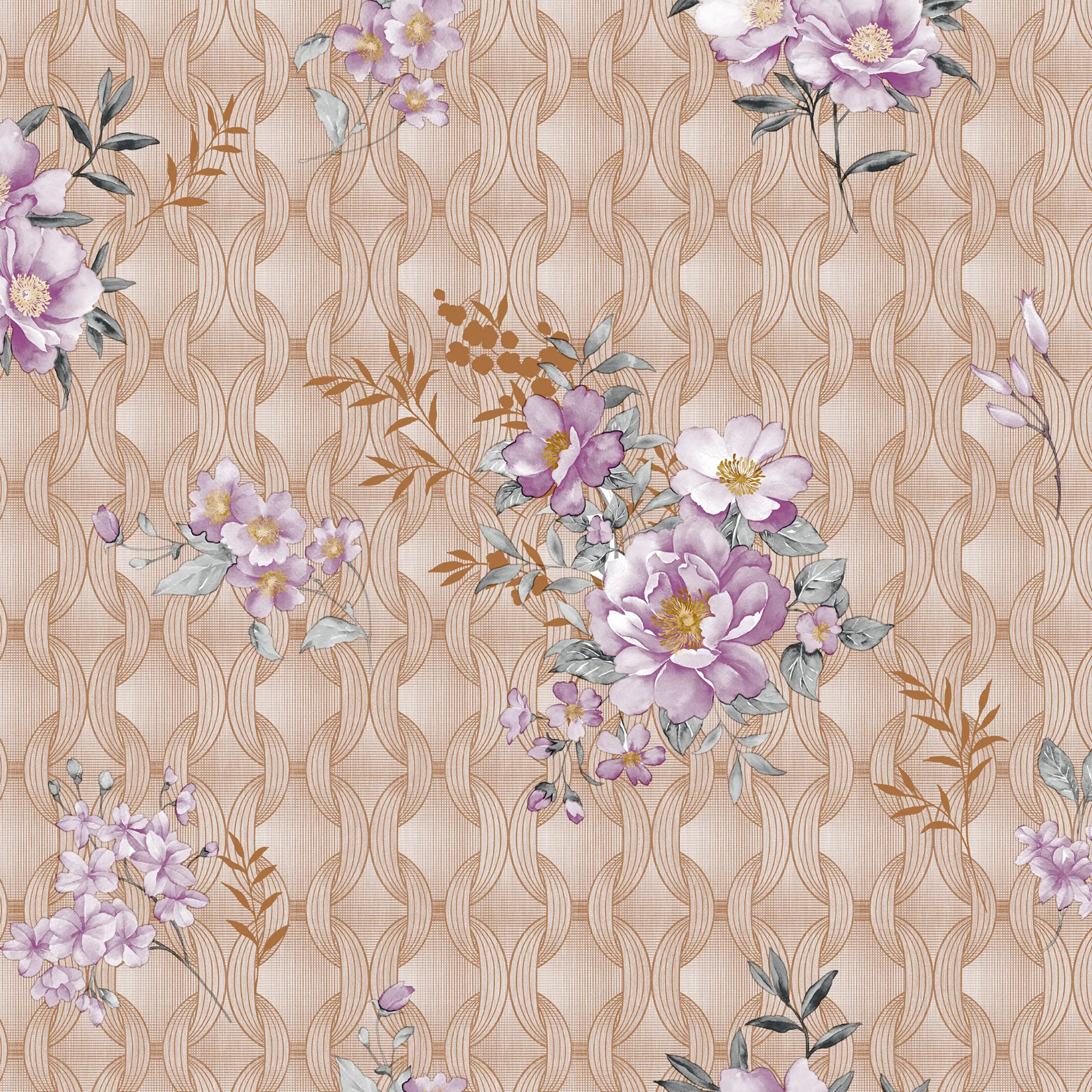 Cerata Stołowa PVC na Włókninie – Kwiaty Vintage – Styl Rustykalny