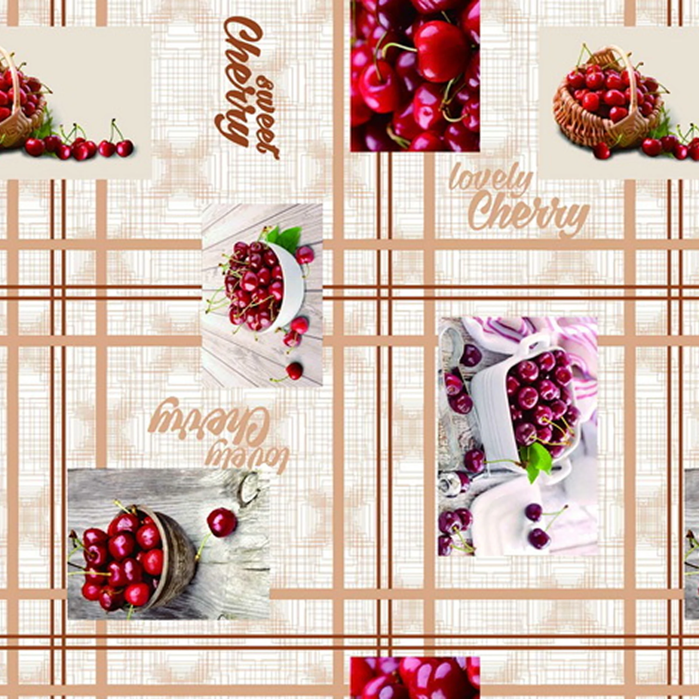 Cerata Stołowa PVC na Włókninie – Motyw Deserowy – Kawa i Ciasta